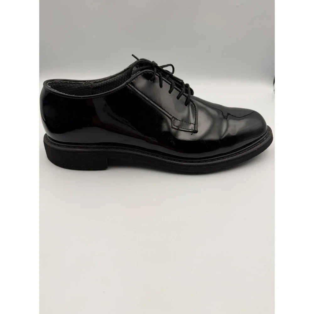Bates High Gloss Oxford Mens 9.5 D Black Patent Dress Shoes 00942